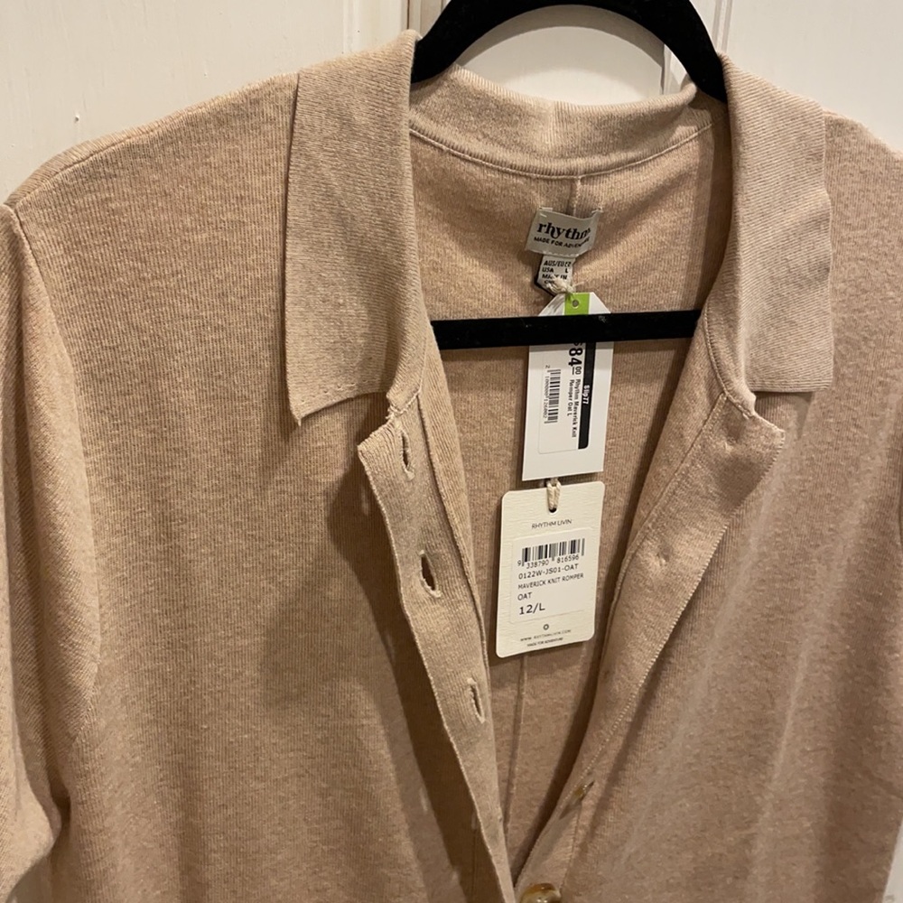 KNIT ROMPER IN Oat - Picture 3 of 3